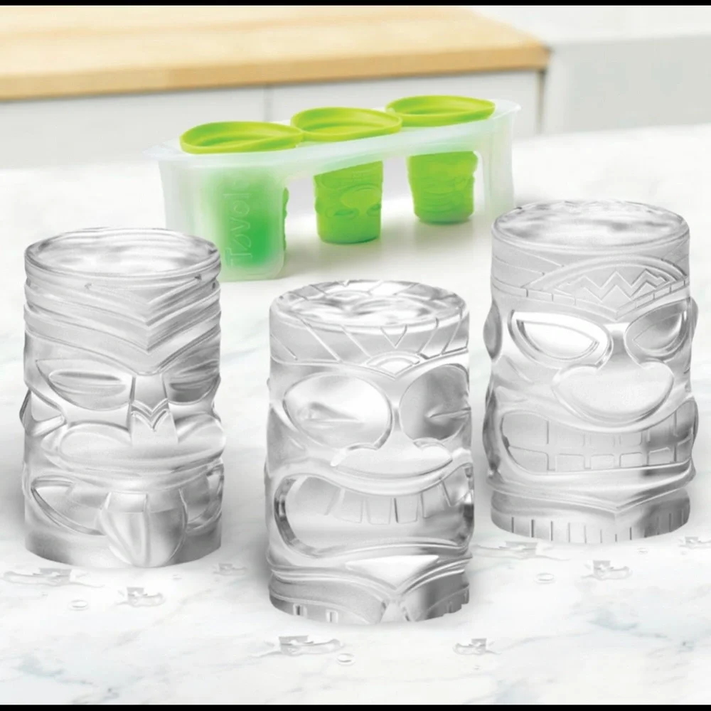 TIKI Ice Cube Molds Williams Sonoma Set of 3~New!